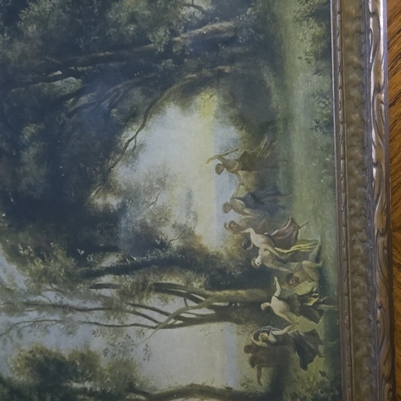 Antique Picture With Gold Frame - Picture 3 of 4